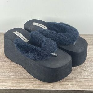 Y2K Steve Madden Platform Flip Flops Wedge Thong Sandals - Size 5